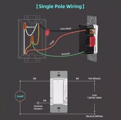 4 Slide Dimmer Light Switch Control 300W Dimmable LED CFL UL Listed E497992 READ