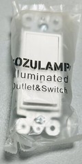 1- SOZULAMP Illuminated Outlet & Wall Switch Daylight White LED Night Light NEW
