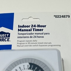 Project Source Indoor 24 Hour Manual Timer 0224879 Outlet Lighting Decoration