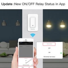 MOES WiFi Smart Light Switch No Neutral Wire Required No Capacitor Remote 2 Pack