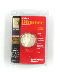 PASS & SEYMOUR 600W Ivory Push On/Off 3 way dimmer 90603-IV