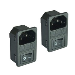 2pcs Large Current Inlet Male Power Socket with 15A Rocker Switch and Fuse, 1…