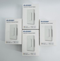 Elegrp Smart Wi-Fi Dimmer Switch Smart Home Light Switch White Set Of 3 *READ*