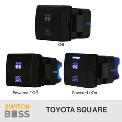 Push Switch 46 STYLES DEEP BLUE LED fit Toyota SQUARE Replacement Landcruiser