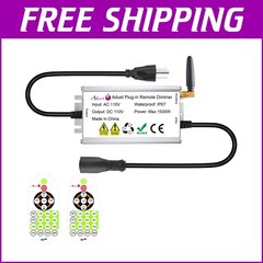 Easy Plug-In Outdoor Dimmer for String Lights – 10 Levels Brightness Control-=
