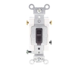 Leviton Brown 3-WAY COMMERCIAL Framed Smooth Toggle Switch 15A 120/277V 54503-2