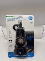 GE Jasco 15138 Outdoor Plug-In 24-Hour Mechanical Timer, Black *READ* (B19