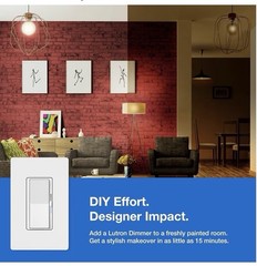 Lutron Diva Smart Dimmer Switch Kit for Caseta Lighting DVRF-BDG-1DP-A NEW