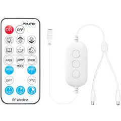 2Way LED Dimmer Controller RF Remote Single Color Strip Lights DC 12V24V