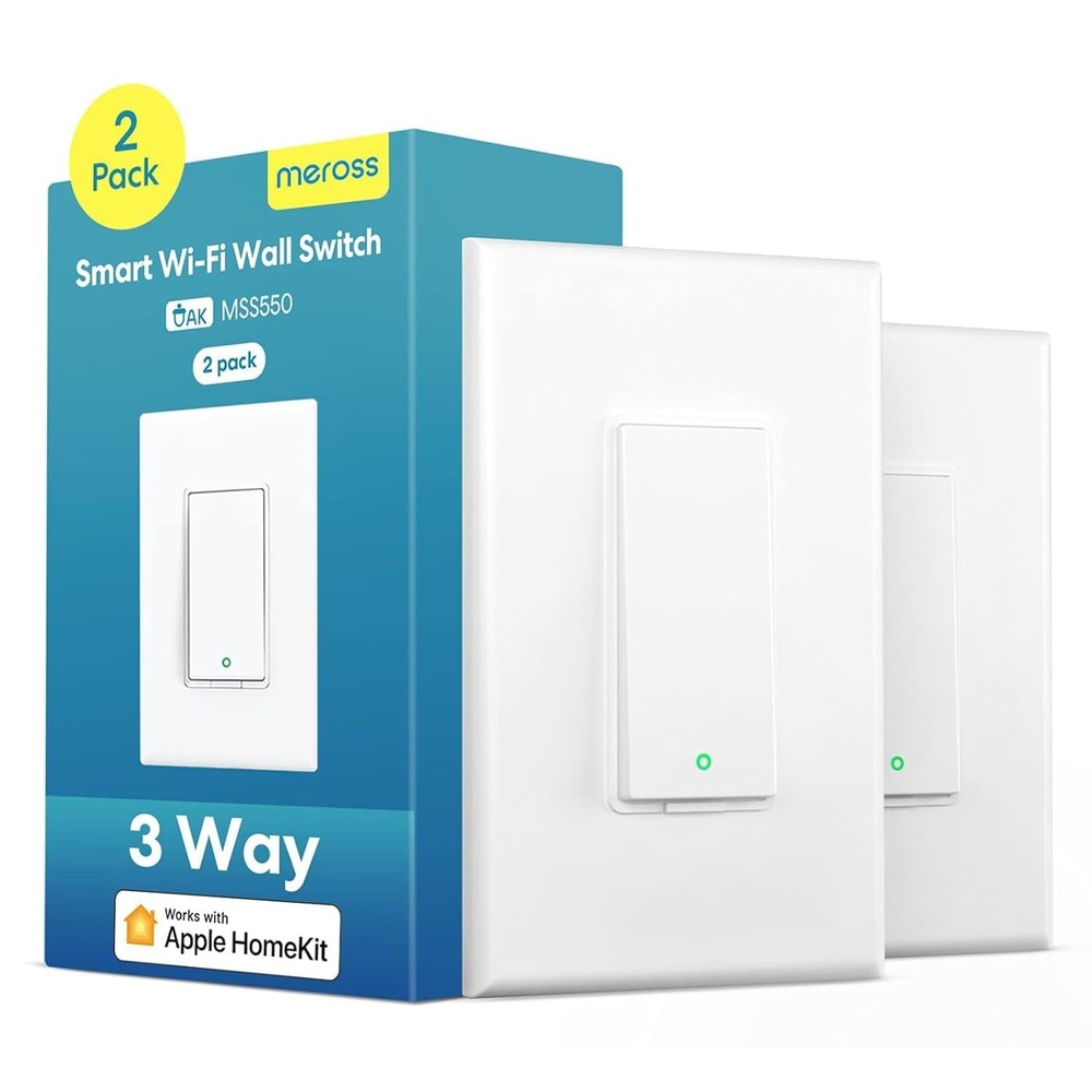 3 Way Smart Switch, Smart Light Switch Supports Apple HomeKit, Siri, Alexa, G…
