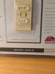 Hunter Wall Mount Quiet Fan Light Control 3 Fan Speed 3 Light 26491 New Sealed