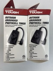2 Hyper Tough 1-Outlet Outdoor Use Timers HTH2062, Black New in Box