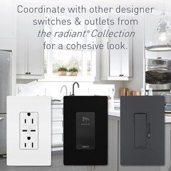 Legrand Radiant TM873GCC10 15 Amp Rocker Wall Switch 3Way Graphite 1 PCS