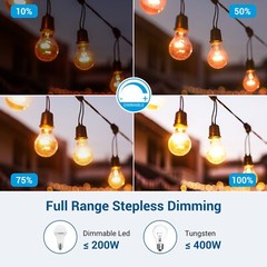 DEWENWILS Dusk to Dawn Dimmer, Outdoor Dimmer with Remote Dimmer Switch 100FT