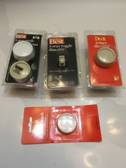 Lot 3 Do it Best 3 Way/Single Pole Push On/Off Dimmer Switch w/White Ivory Knob