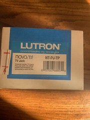 Lutron Nova Telephone Jack Taupe Gray NT-PJ-TP Wall Outlet Hardware NEW IN BOX