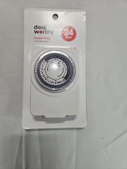 New Intertek Dual Outlet 24-Hour Timer 2 Polarized Outlets 125V 15A White A12