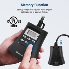 DEWENWILS Outdoor Dusk to dawn Digital Timer Outlet Plug in Switch for Lights