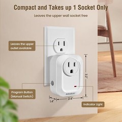 Wireless Wall Switch Remote Control Outlet No Wiring Needed 100ft Rf Range Prepr