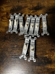 Leviton 1451-2I 15A 120V Grounding Switch, Ivory Lot Of 9