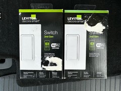 NEW Leviton D215S-1RW Decora Smart Wi-Fi Switch – White – LOT OF 2