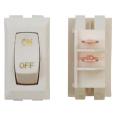 Diamond Group Single SPST On/Off Rectangular Labled Ivory Multi Purpose Switch