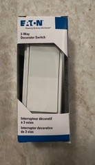 Eaton 7503W-BX-LW 3-Way Decorator Rock Light Switch 15-Amp 120V Light Almond New