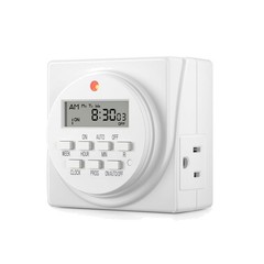 Dual Outlet Digital Timer – 8 On/Off Programs