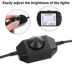 3Pcs Dimmer, DC12V-24V Dimmer Switch Rotary Controller Lamp Lighting Manual K…