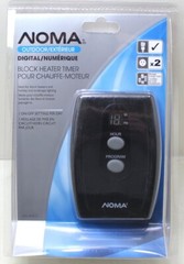 Noma 2 Grounded Outlet Outdoor Digital Block Heater Timer Landscape Lighting