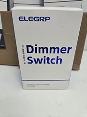 ELEGRP Dimmer Push Button Light Switch EDM2330 White 3-way 120V 60Hz 4 Box READ