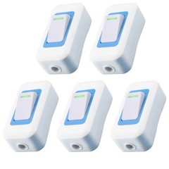 5PCS White Push Button Rocker Switch PP Compact for Small Electronics