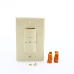 Eaton VS306U-V Ivory PIR Vacancy Sensor Switch 1+3-Way LED/CFL/INC/MLV/ELV 600W