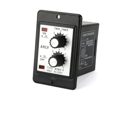220V Dual Time Relay Repeat Cycle Timer ATDV-Y Twin Adjustable Socket Base