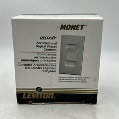 💥Leviton MNX10-1LW White Monet Single Pole or 3-Way Preset Slide Dimmer