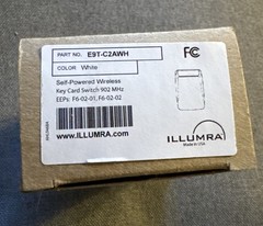 ILLUMRA E9T-C2AWH White Self Powered Wireless Key Card Switch 902 MHz NIB