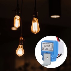 6Pcs 12V Photocell Switch 10A Auto On/Off Photocell Light Sensor Switch Automati