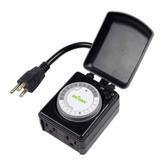 Timer Outdoor Two Outlets Heavy Duty Pool Yard Pump Mechanical 24 Hour Control