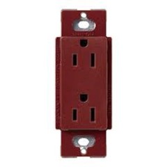 C22 Lutron SCR-15-HT Duplex Receptacle 15Amp 125v RED Merlot Satin Color Set 2