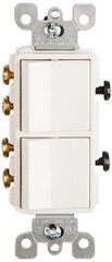 15 Amp, 120/277 Volt, Decora Brand Style 3-Way / 3-Way AC Combination Switch,…