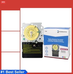 Mechanical Time Switch 24 Hour 40A 12 On Off Tripper Included Manual Override