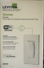 Leviton Decora Smart Wi-Fi Dimmer 120V 2nd Gen In-opened, Factory Sealed.