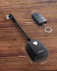 DEWENWILS Outdoor Dimmer for String Lights, 125V Dimmer Plug with 100FT Remote
