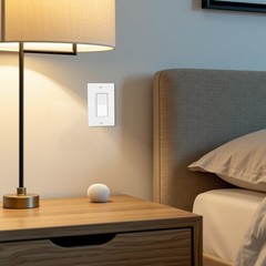 Decorator Wall Light Switch 15A Paddle Rocker Single Pole UL Listed White 40Pack