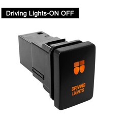 Orange Led Push Button Switch ON OFF/(ON) OFF With Cable For Toyota Landcruiser