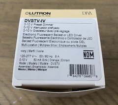 Lutron DVSTV-IV 3-Way Lighting Dimmer Control 120 to 277V Ivory Fluorescent/LED