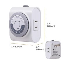 (3x)GE 24-Hour Heavy Duty Indoor Plug-in Mechanical Timer; t