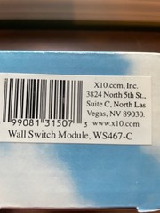 NEW X10 Powerhouse Wall Switch Module WS467-C Home Wall Light