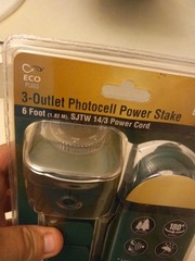 Eco Plugs Outdoor 3 outlet photocell timer NEW # SP-055