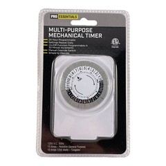 Mechanical Indoor Timer with 2 Outlets 24 Hr Repeat Daily or Hourly ~NEW